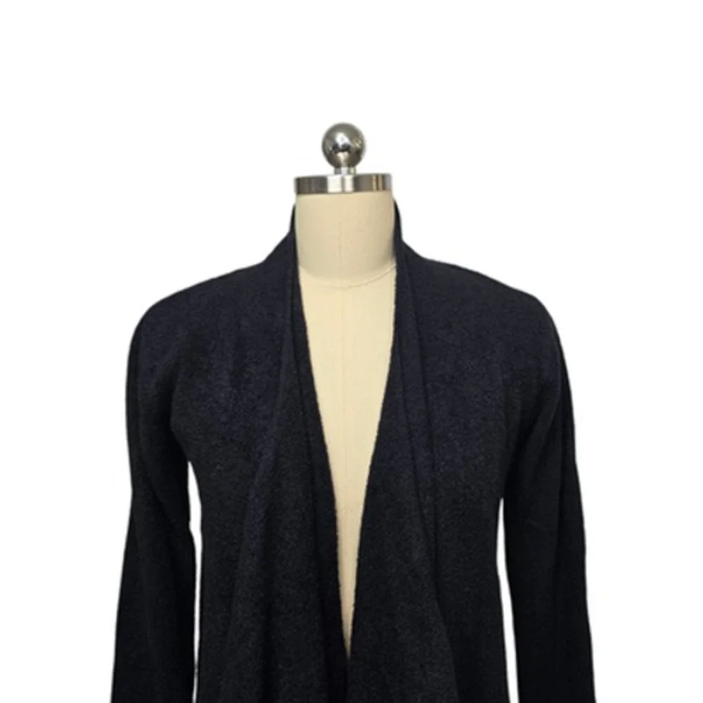Barefoot Dreams‎ Cardigan Womens S/M Black CozyChic Lite Draped Open Front A436